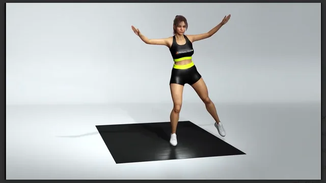 Prévia visual do exercício Salto Lateral com Pés Unidos no Athletic Station